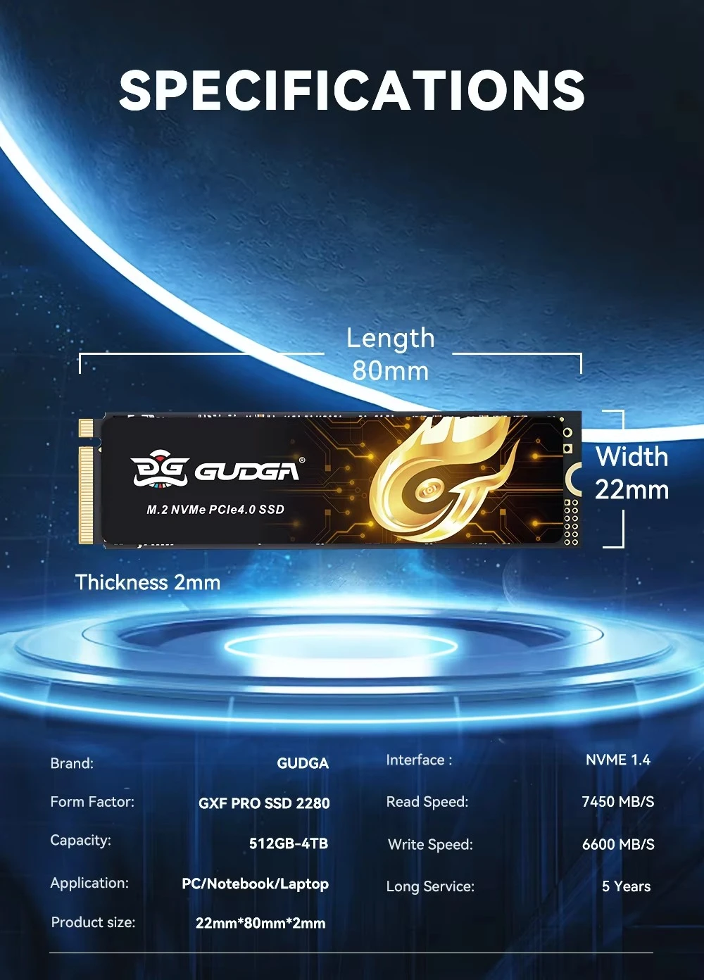 PCIE 4.0 SSD 2230 2242 2280
